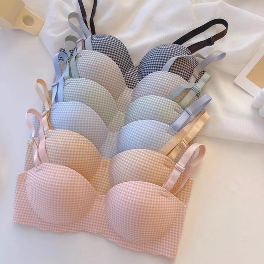 3 Pieces Wireless And Seamless Half Cup Push Up Bra