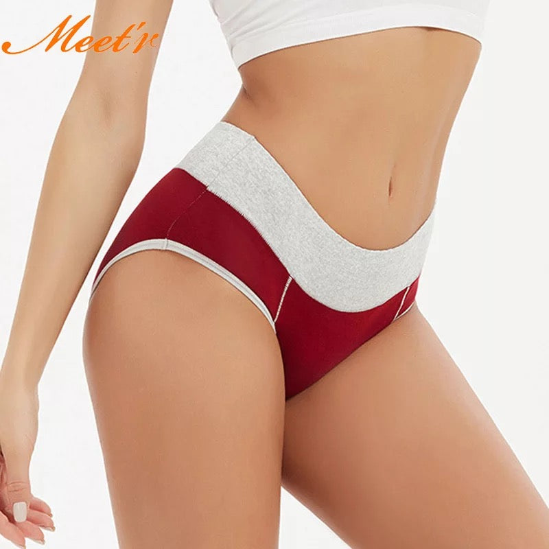 High Waisted Underwear for Women Cotton No Muffin Top Full Coverage Briefs Soft Stretch Ladies Panties 5 Pack