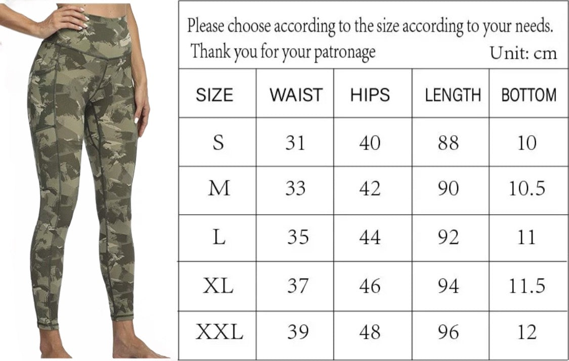 1 Pieces Women's High Waisted Tummy Control Workout Leggings 7/8 Length Yoga Pants with Pockets